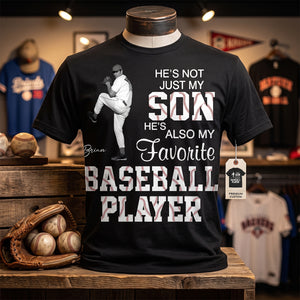 Personalized "Favorite Baseball Player" T-Shirt – Custom Photo Gift For Grandma's Grandson