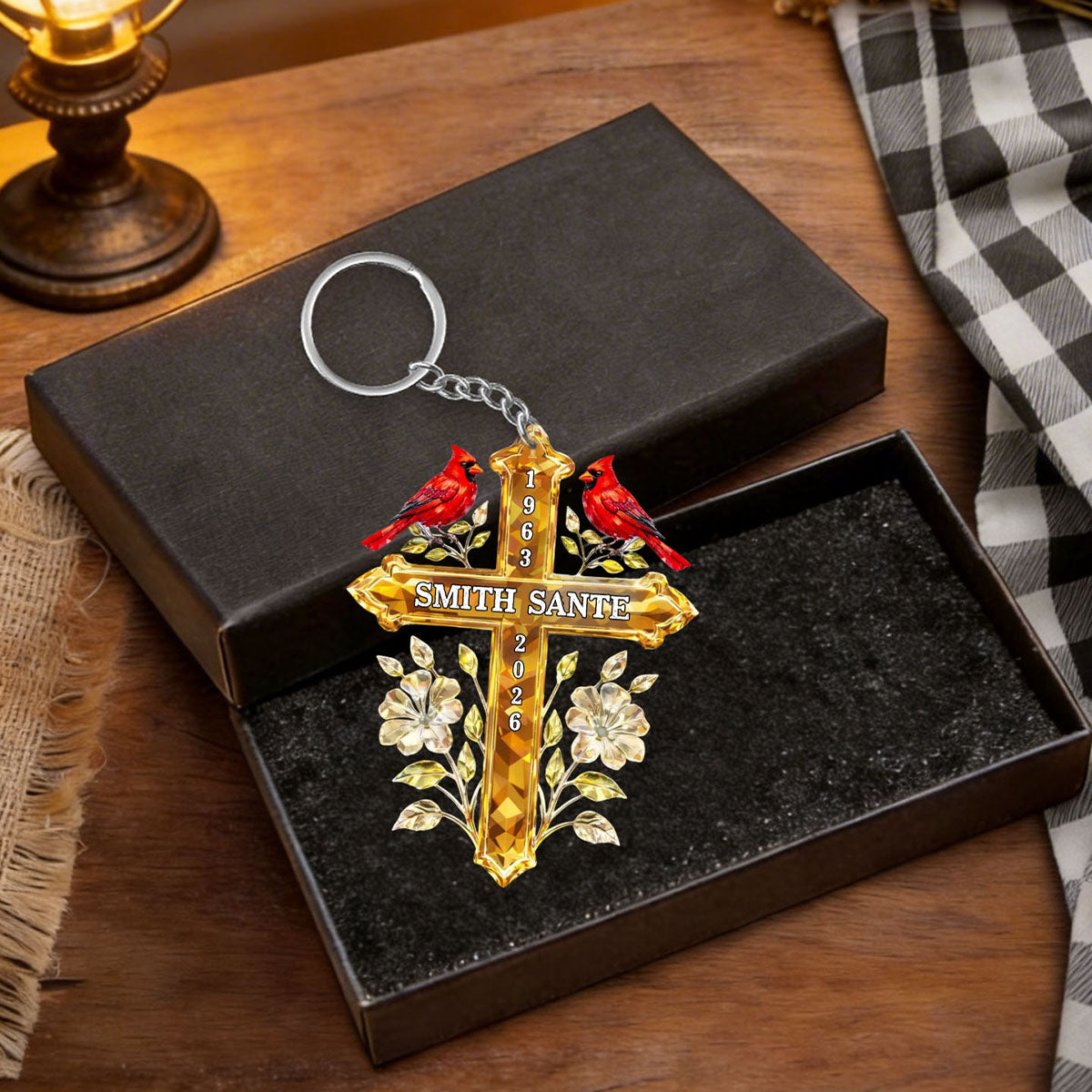 A Cardinal Visit From Heaven - Personalized Acrylic Keychain, Memorial Gift For Loss Of Loved One