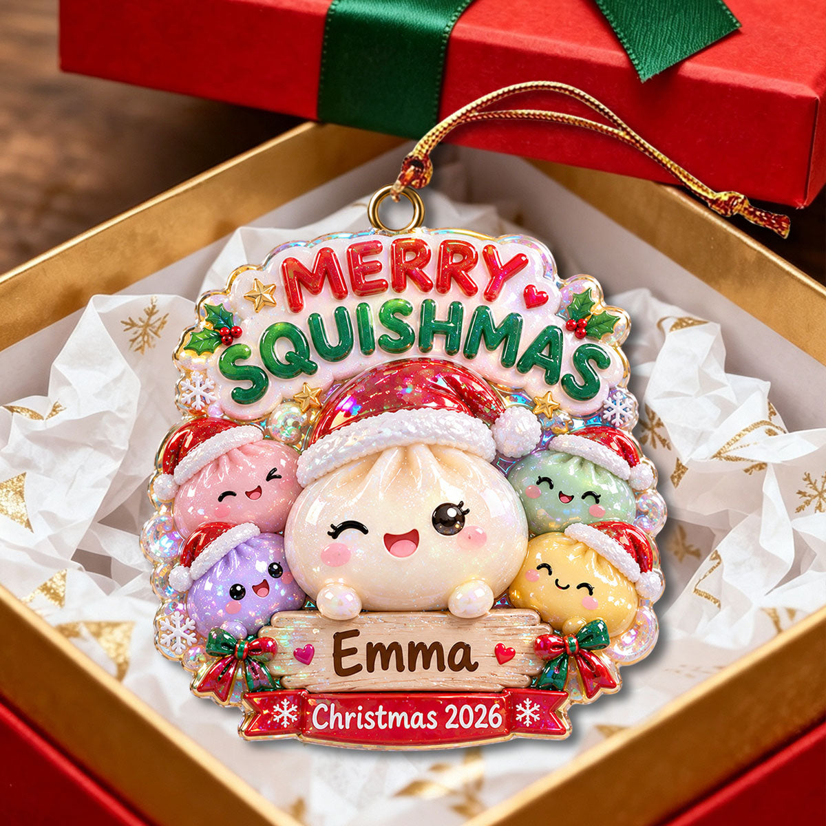 Merry Little Dumplings – Personalized Christmas Ornament