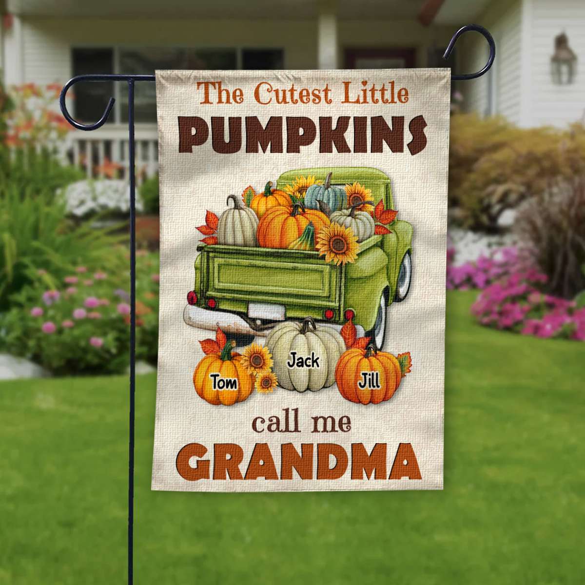 Personalized Grandma Gifts Garden Flag Fall Decoration
