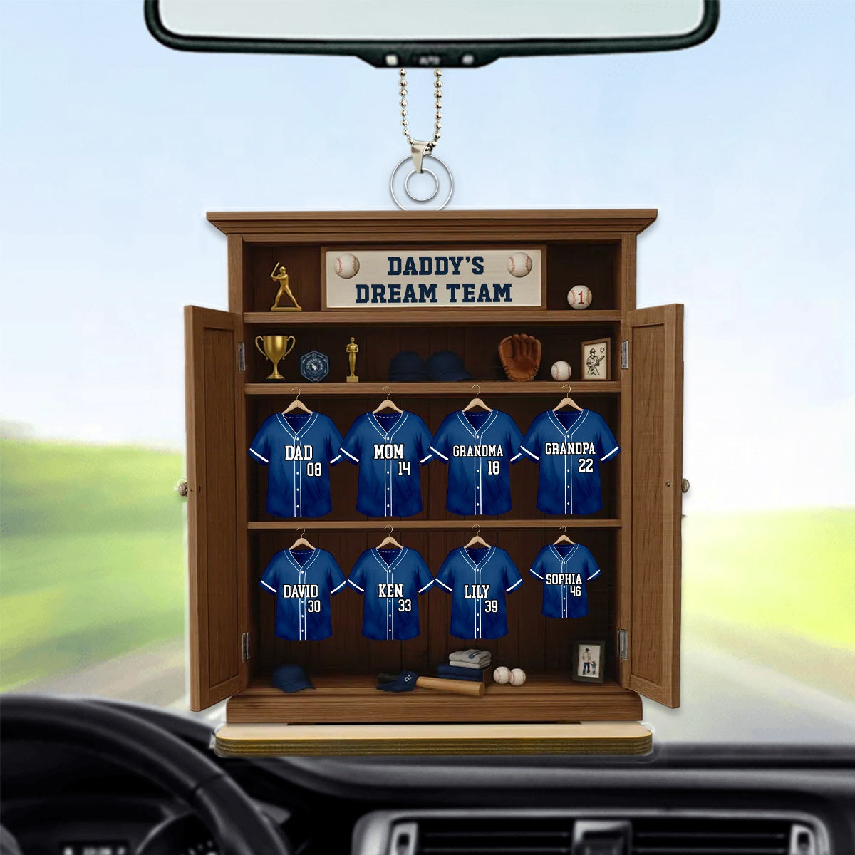 Daddy Dream Team Baseball, Father's Day Gift For Dad, Grandpa Personalized Ornament