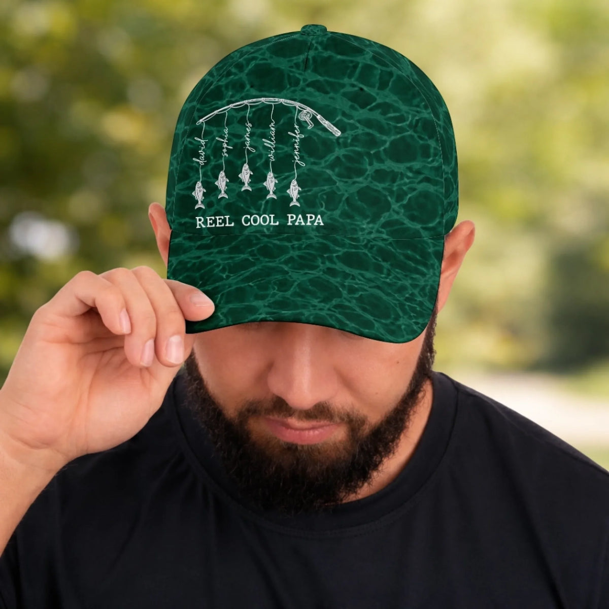 Personalized Fishing Cap – "Keep Calm and Fish On" – Father's Day Gift For Dad & Grandpa