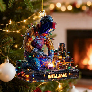 Proud Welder - Personalized Ornament, Christmas Gift for Welder
