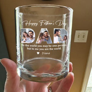 Custom Photo Whiskey Glass – "Happy Father's Day" – Personalized Gift For Dad