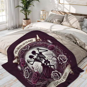 'Til Death Do Us Part" – Gothic Personalized Blanket | Gift For Couples