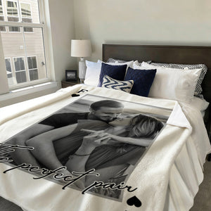 Upload Your Photo Playing Cards Blanket For Him And Her - Personalized Photo Gifts For Anniversary