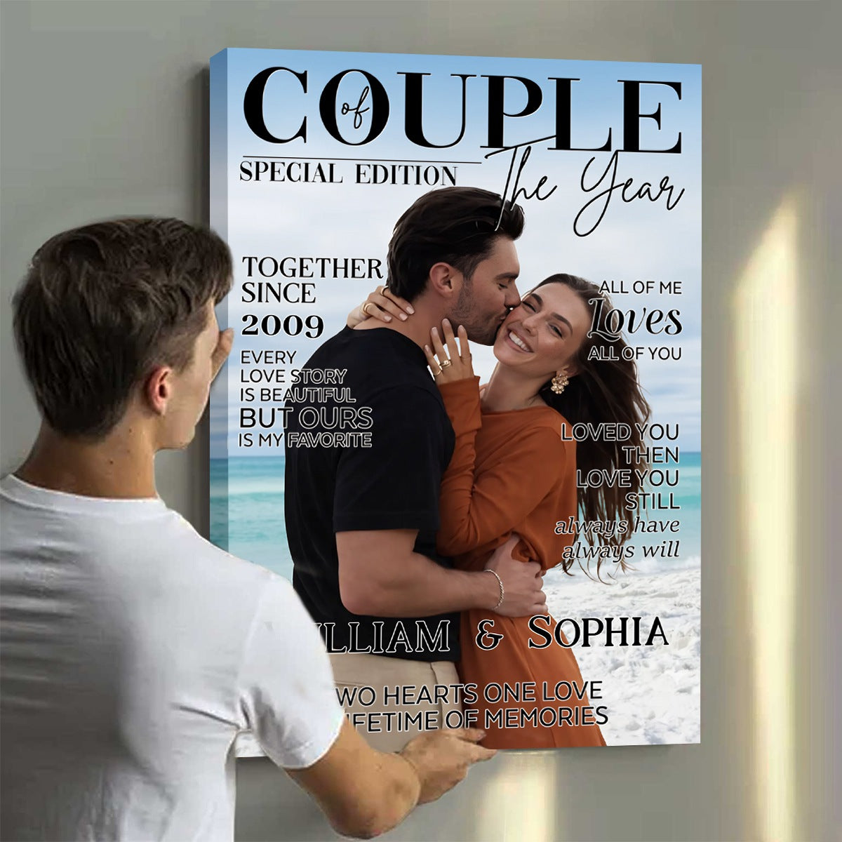 Love Finds Us Every Day-Personalized Poster Gifts For Husband And Wife