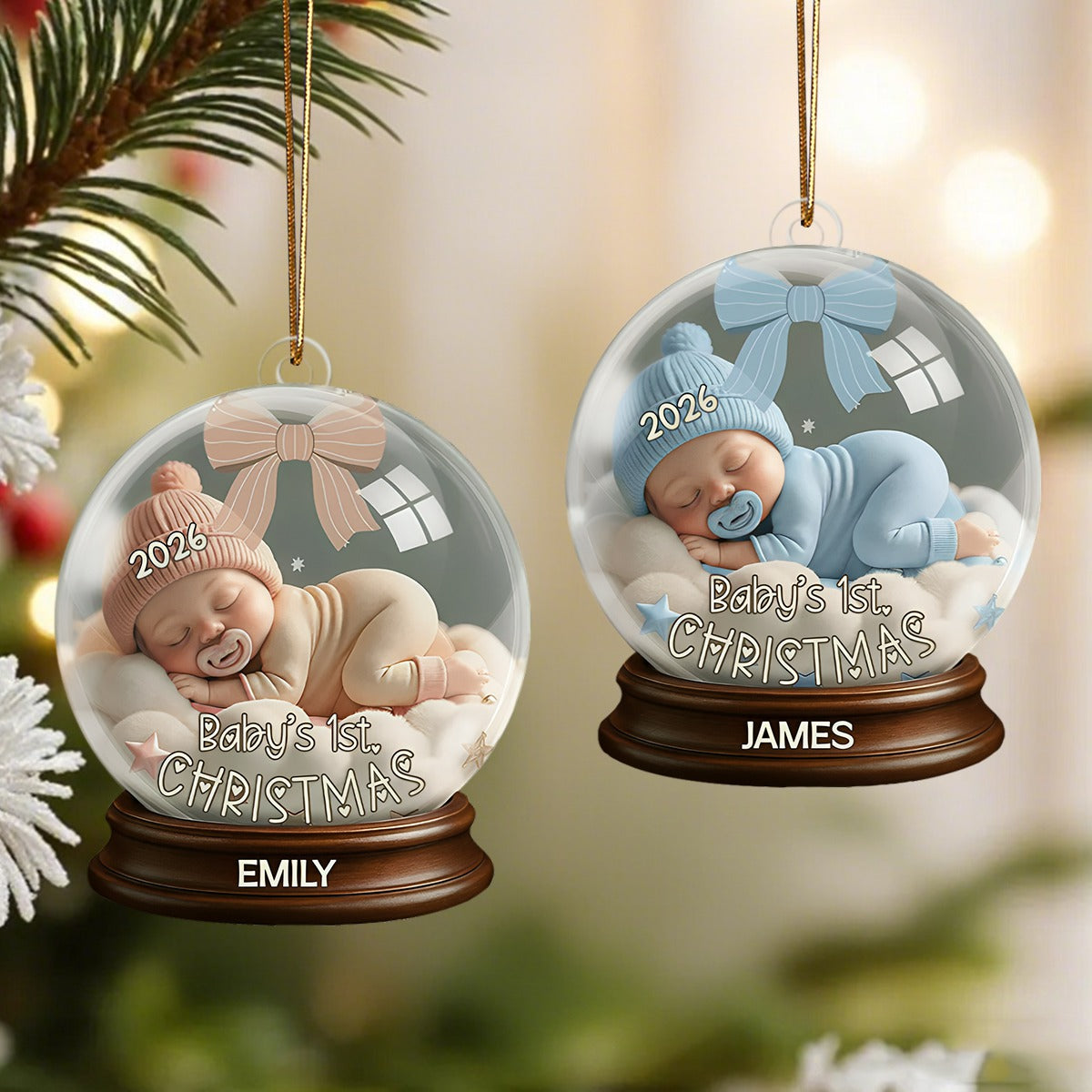 Personalized First Christmas Ornament – Keepsake For Newborns & Babies