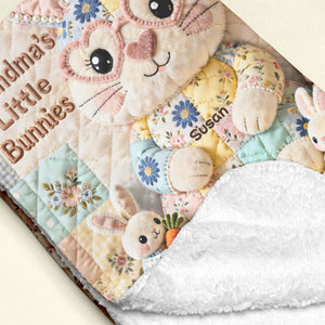 For Mom, With Love - Personalized Easter Blanket with Bunnies