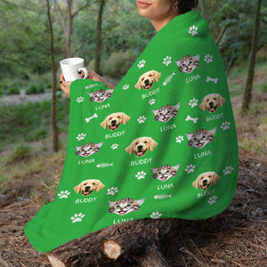 Upload Your Photo Blanket For Dog, Cat Lovers - Personalized Photo Pet