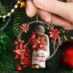 Always With You - Cardinal Memorial Personalized Acrylic Ornament