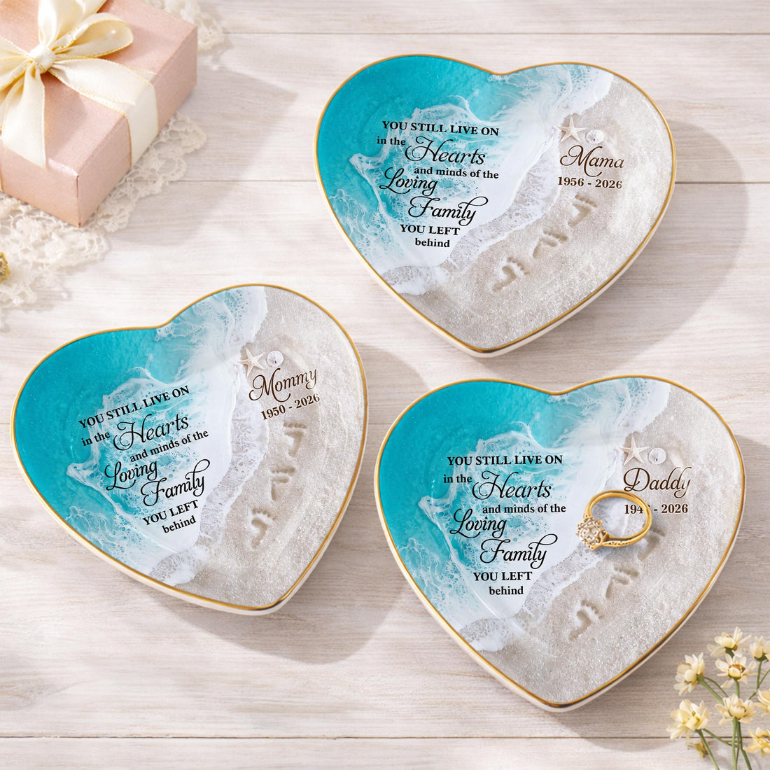 "You Still Live On" – Personalized Ceramic Dish | Memorial Gift For Grieving Family