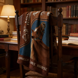 Upload Image Love Horse Blanket - Personalized Gift for Horse Lover