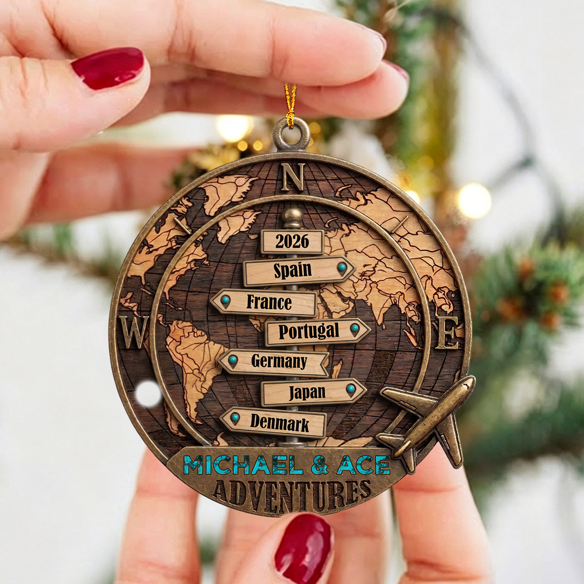 Destination Of All Year - Personalized Custom Shape Wooden Ornament