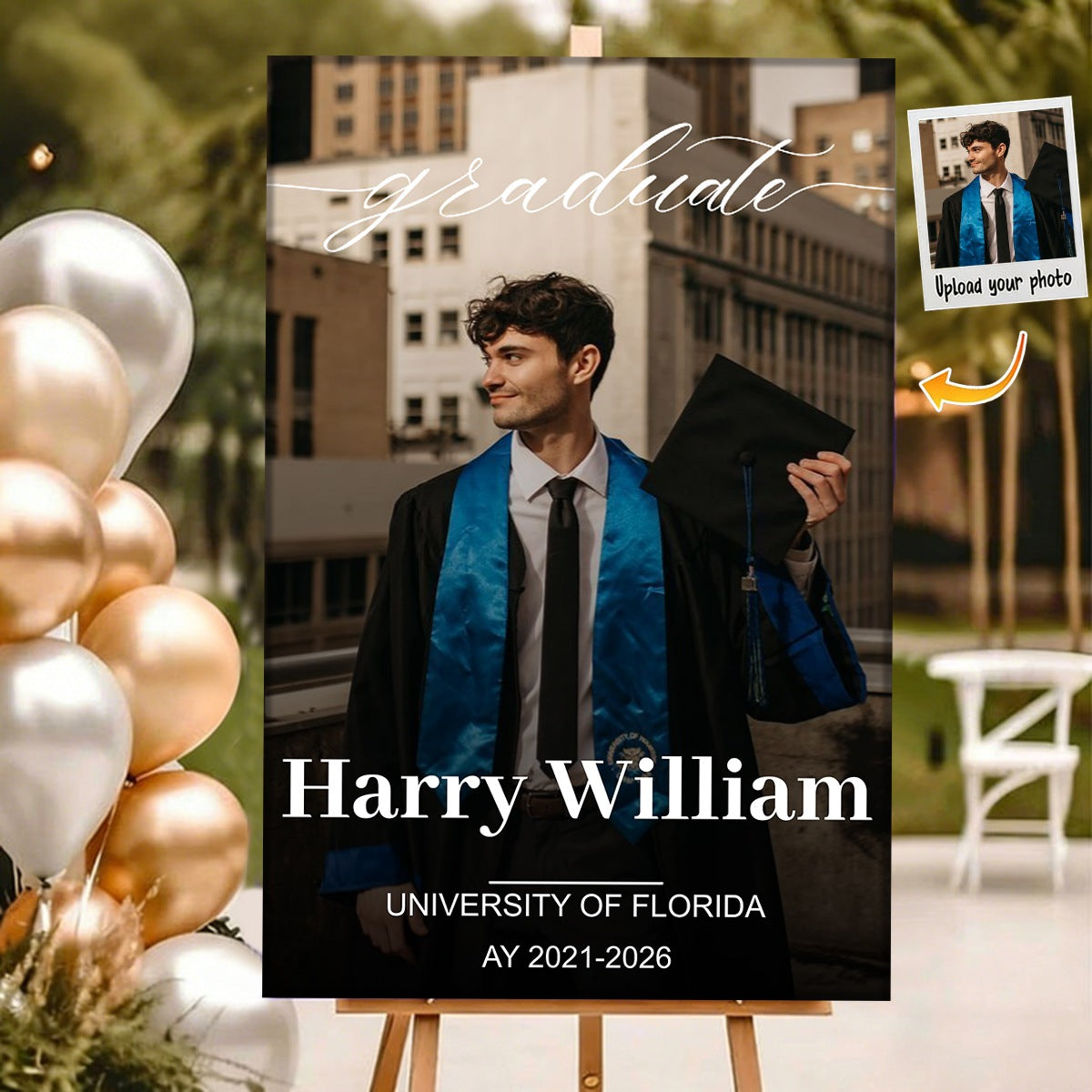 Personalized Custom Photo Graduation Welcome Sign – "Congrats, You Did It!" Welcome Party Decor