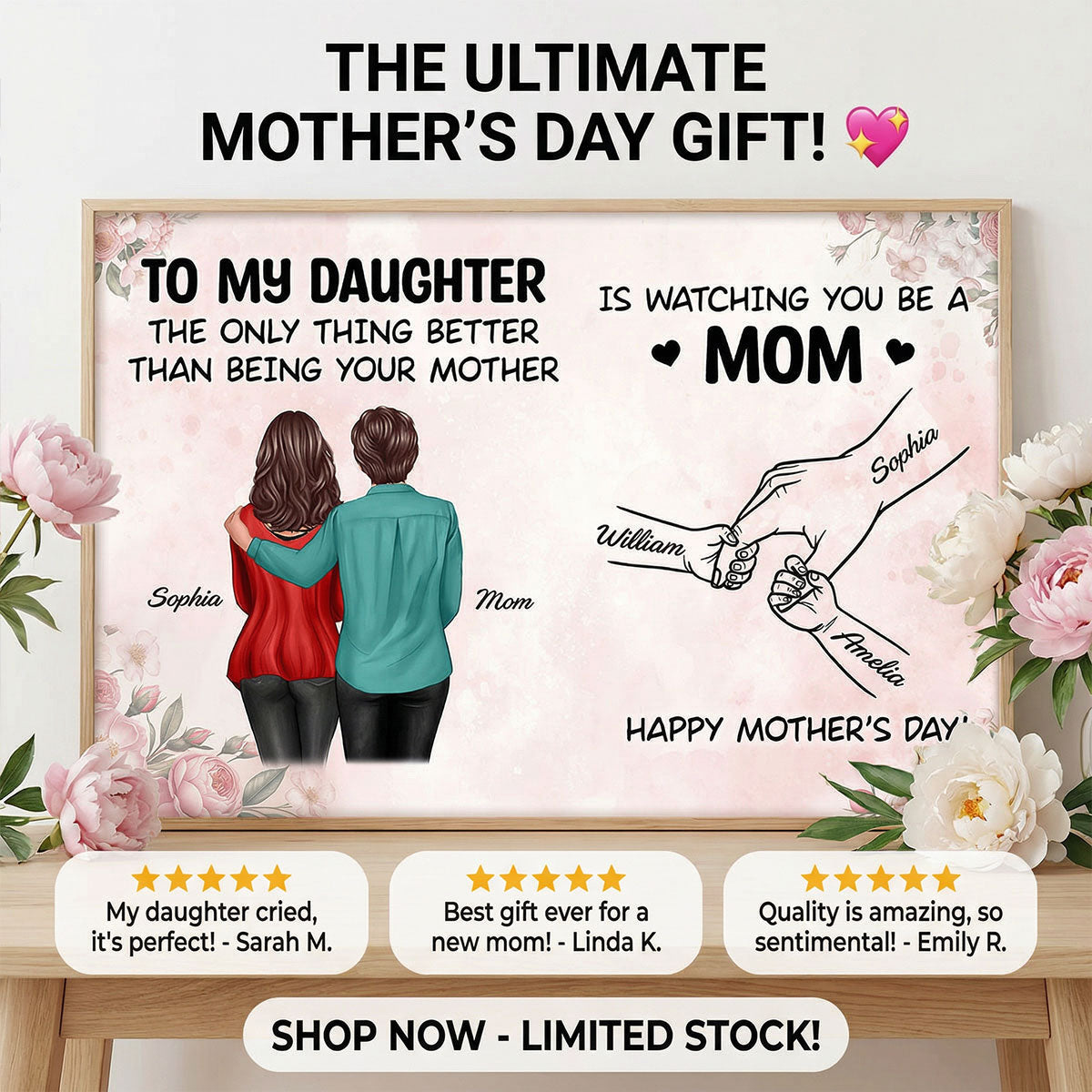 From Me to You, Mom to Mom - Personalized Poster - Mother's Day Gift For Daughter