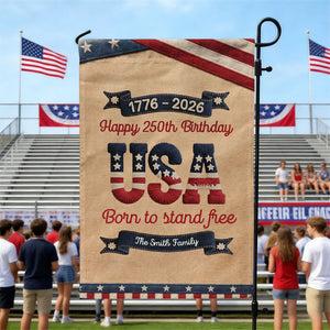 250 Years Of Freedom Usa Birthday Faux Pattern - Personalized Flag