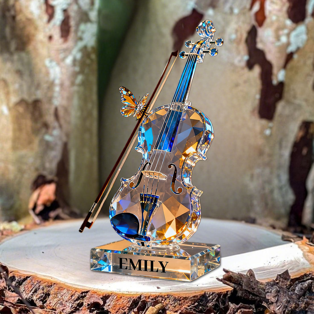 Personalized Violin Music Crystal Effect Plaque,Gift for Violinist