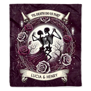 'Til Death Do Us Part" – Gothic Personalized Blanket | Gift For Couples