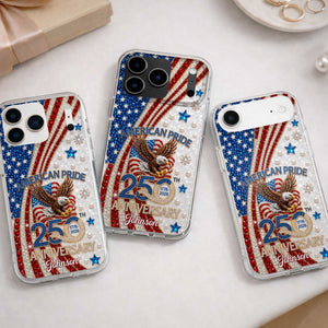 Personalized "American Pride" Clear Phone Case – Anniversary Gift For Patriots