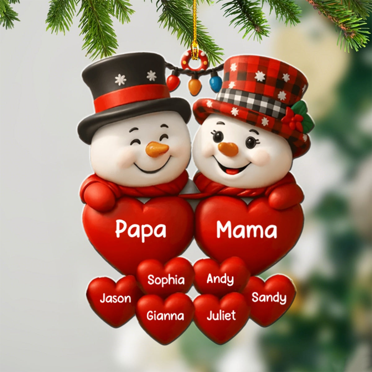 Personalized acrylic ornaments, Christmas gifts for Family