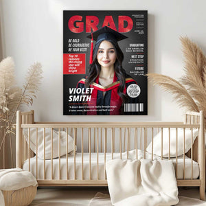 Personalized Graduation Magazine Cover Canvas , Personalized Graduation Gifts for Him or Her