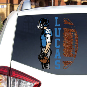 Matching Football Player - Personalized Football Decals Football Game Day
