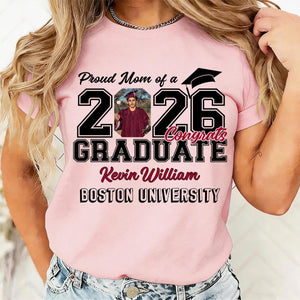 Proud Dad Mom Of A Graduate Personalized Family Of Senior Graduation Shirt