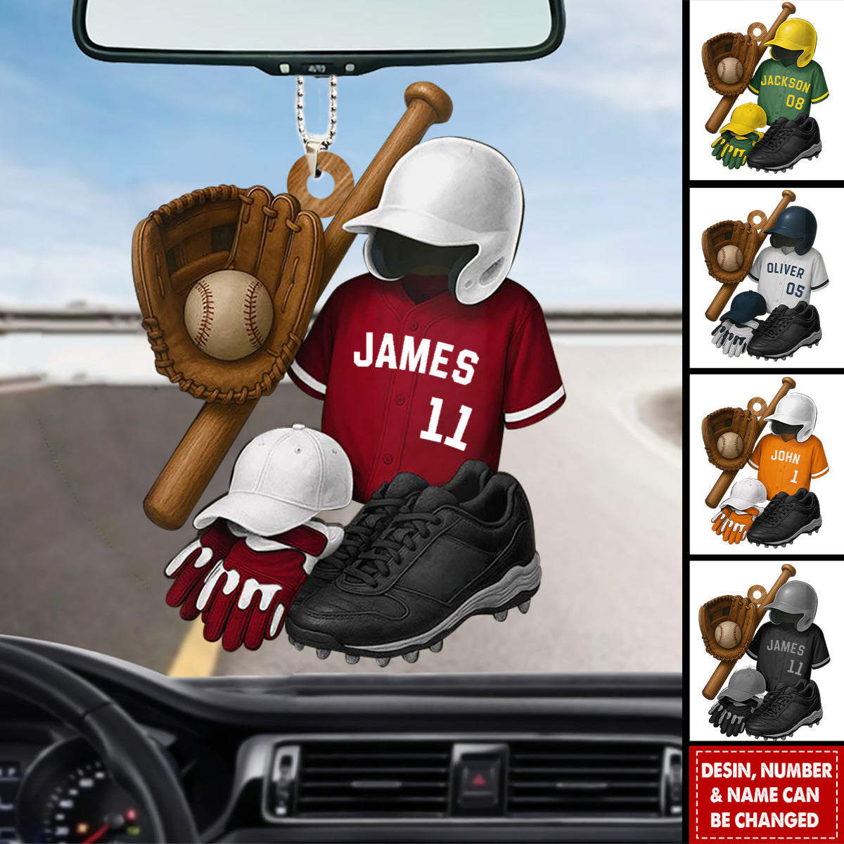 Baseball and Sports Gear - Personalized Arcylic Ornament Gift For Sports Enthusiasts