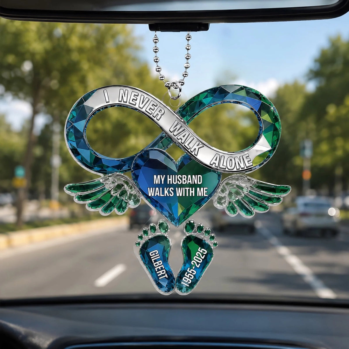 Personalized "Your Love Still Rides Beside Me" Acrylic Car Hanger – Memorial Gift For Loss Of Loved One