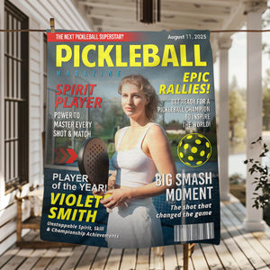 Custom Pickleball Magazine Cover Blanket, Pickleball Lover Gift, Unique Pickleball Wall Art, Pickleball Gift