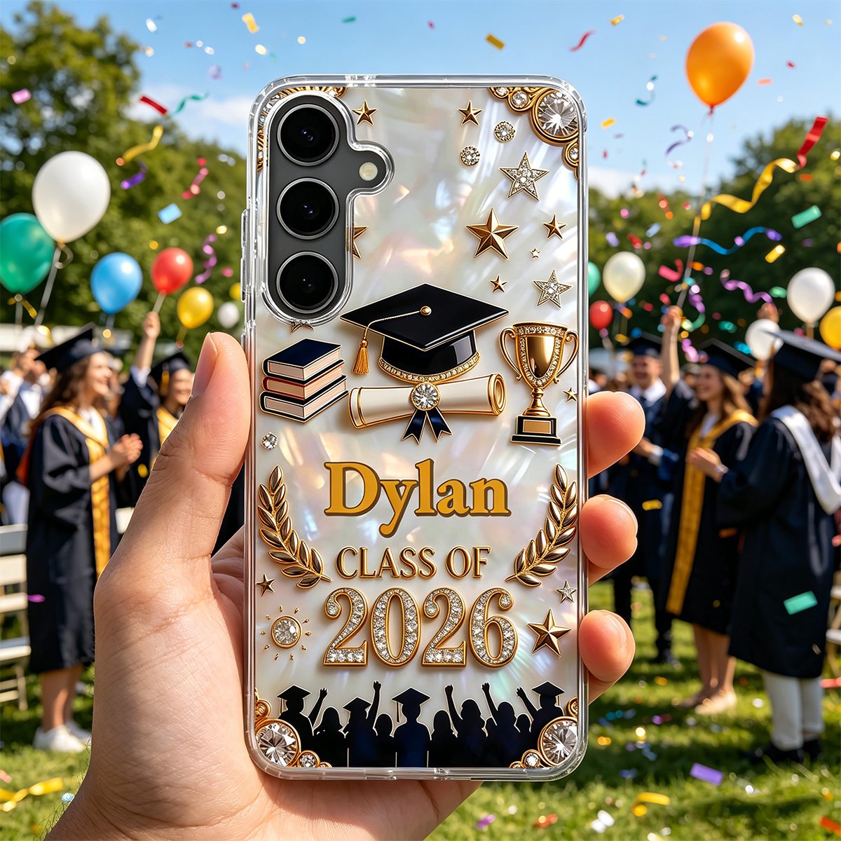 Class Of 2026,2027, Personalized Clear Phone Case, Gift For Graduates