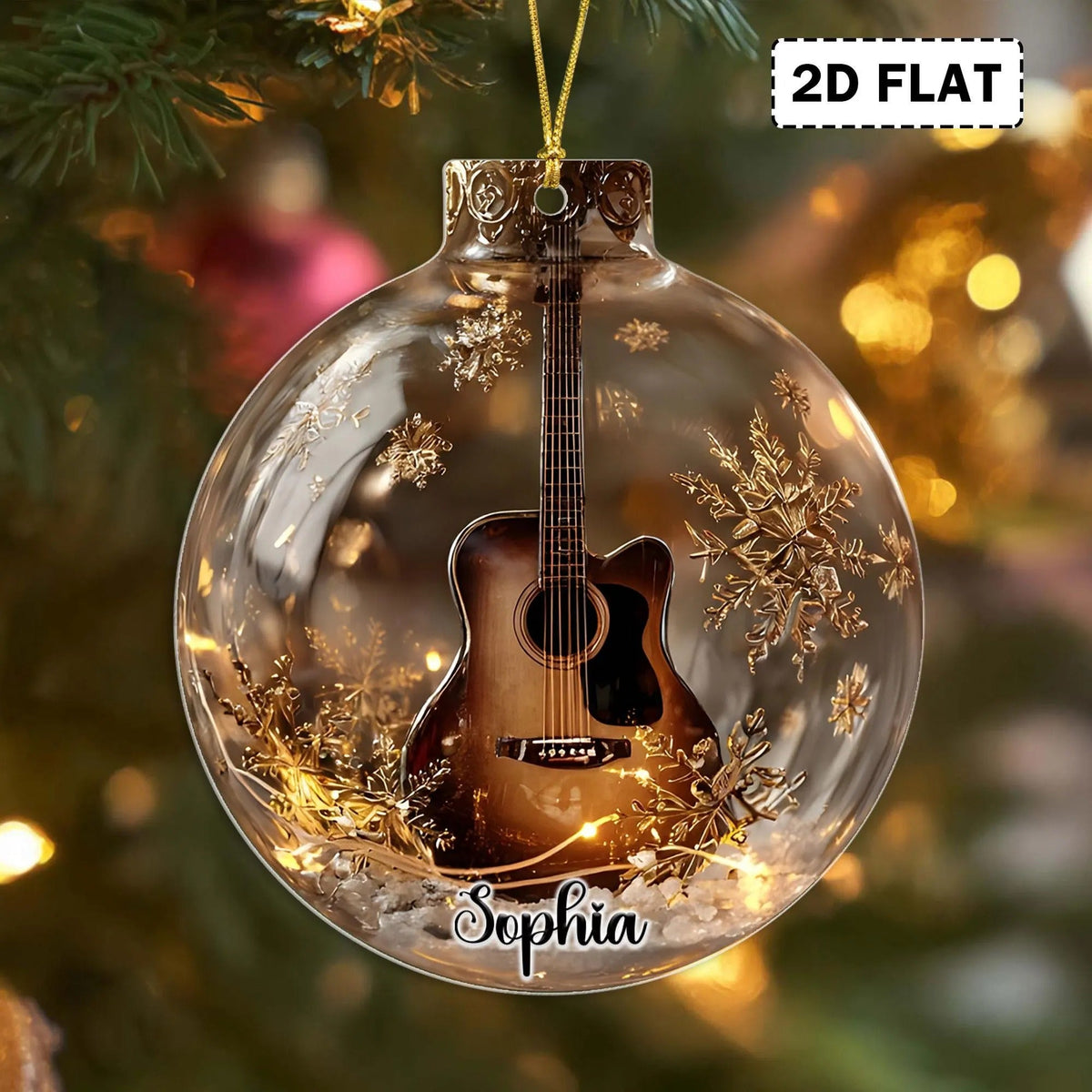 Personalized Music Instruments Piano, Violin, Drum & Guitar Globe Ornament