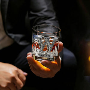 Alphabet Initial For Whiskey Lovers - Personalized Whiskey Glass