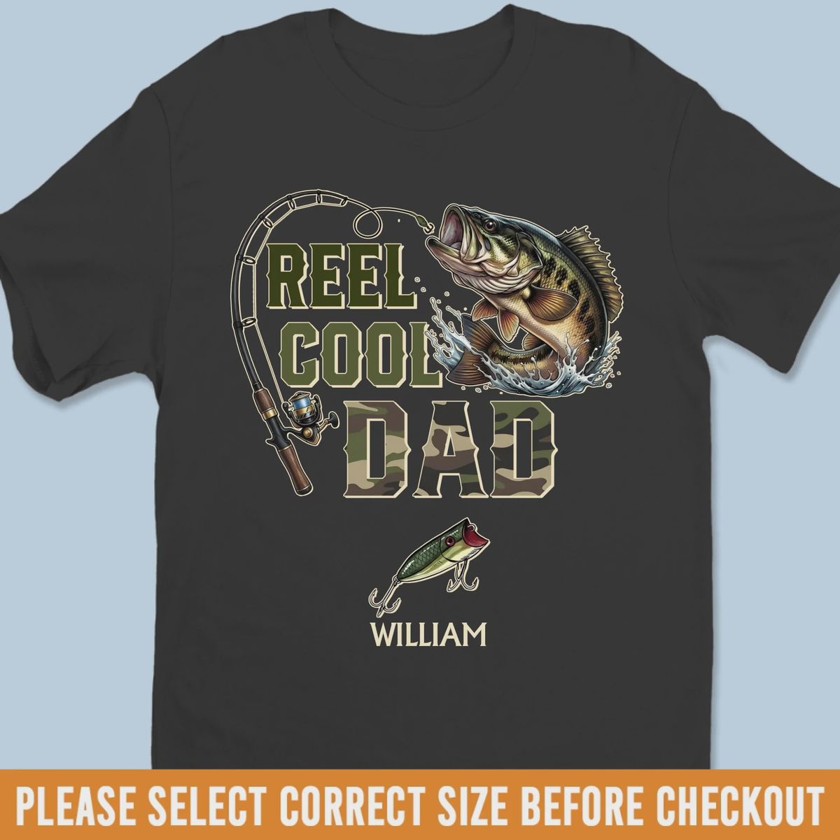Personalized "Reel Men Fish" T-shirt – Father's Day Gift For Dad & Grandpa