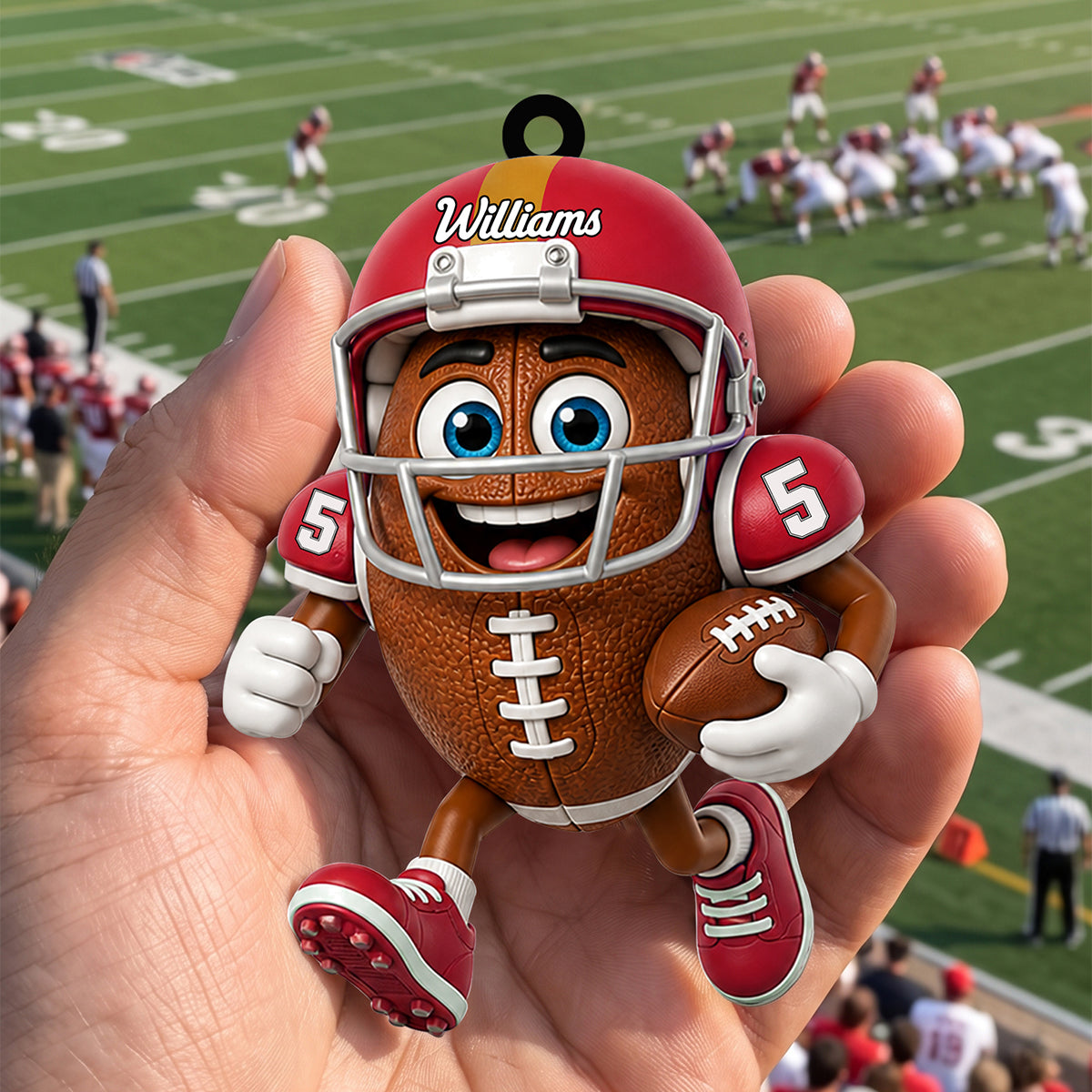 Personalized Cute American Football Mascot Acrylic Hanging Ornament – Gift For American Football Fans