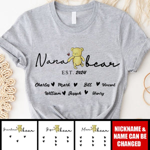 Motherhood Is The Greatest Thing Personalized Bear Pure Cotton T-shirt