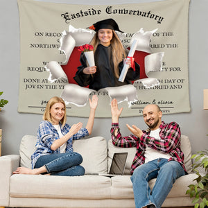 Photos Custom-Personalized Graduation Wall Tapestry