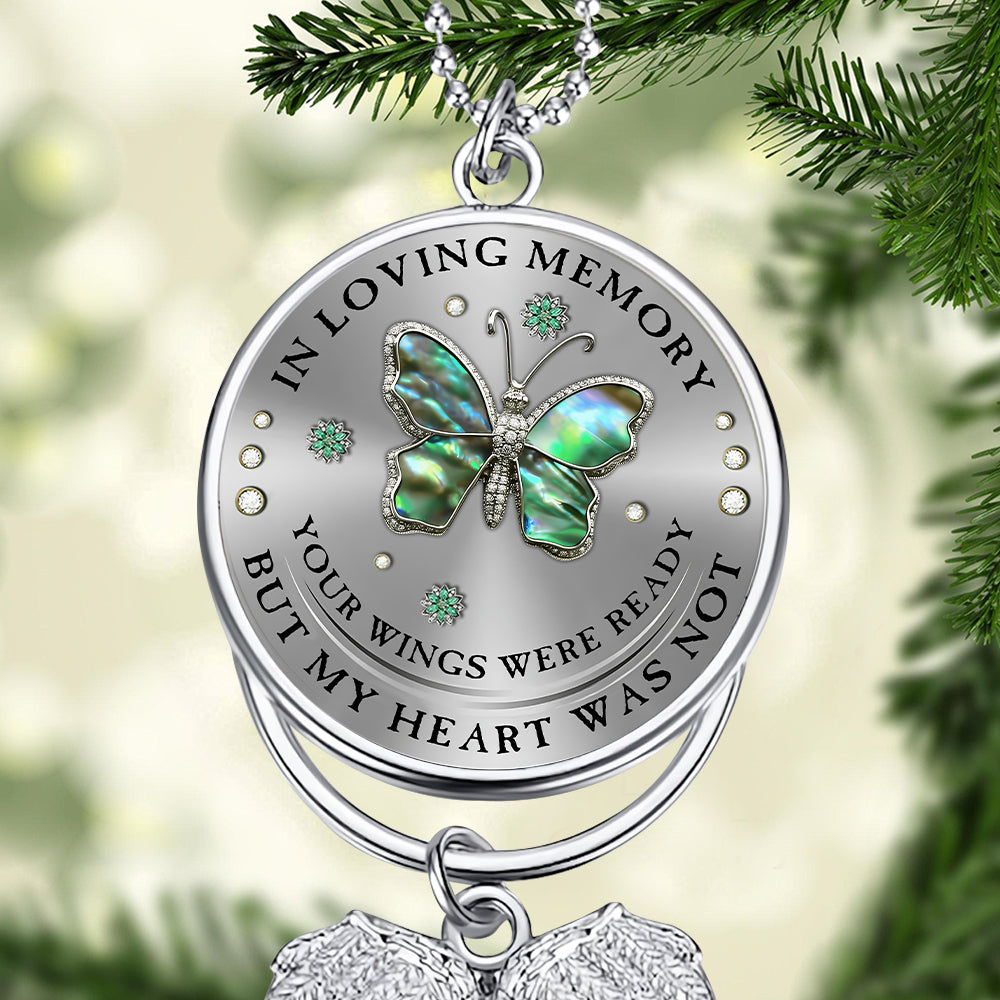 Your Wings And My Heart - Personalized Memorial Wings Ornament