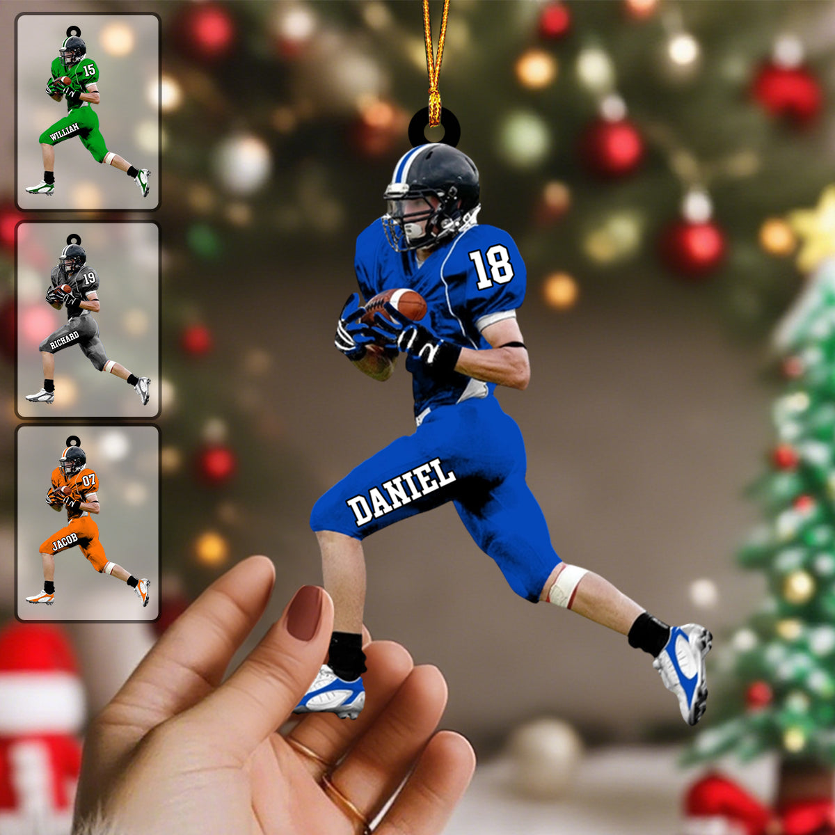 Custom Name Number & Design Personalized American Football Acrylic Ornament