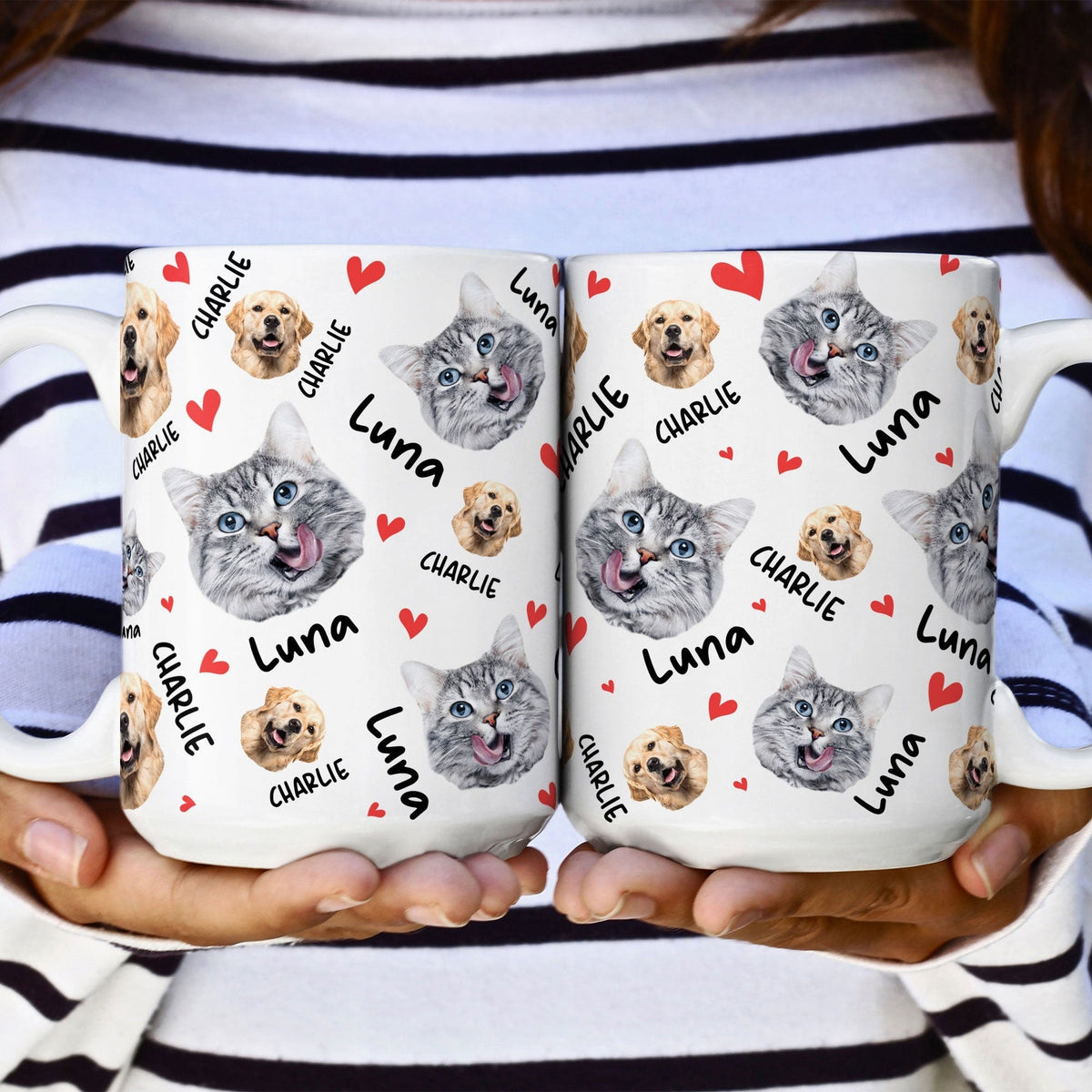 Pets Face And Name - Personalized Photo Mug Gift For Dog Lover Pet Lover