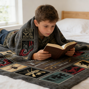 To My Son Hunting Blanket - Personalized Hunting Gifts for Son, Hunting Gift