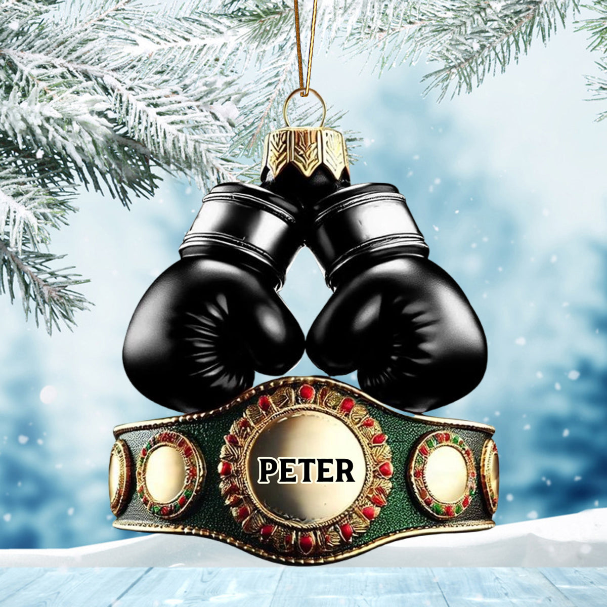 Personalized Name Boxing Champion Ornament, Boxing Lover Christmas Gift