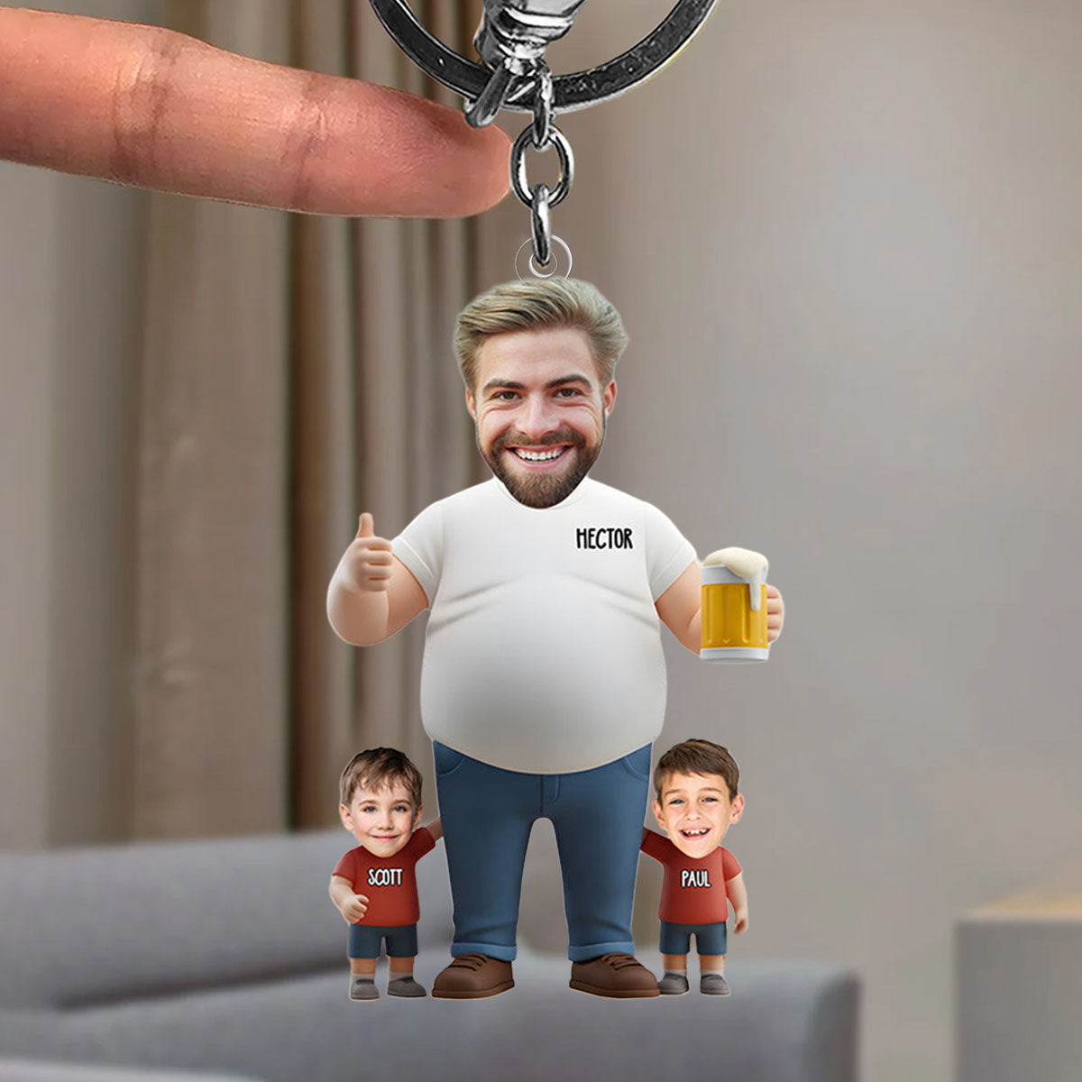 It's Not Dad Bod It's Father Figure - Personalized Father Custom Acrylic Keychain