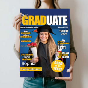 Personalized Class Of 2026 Magazine Custom Photo & Name Poster Canva