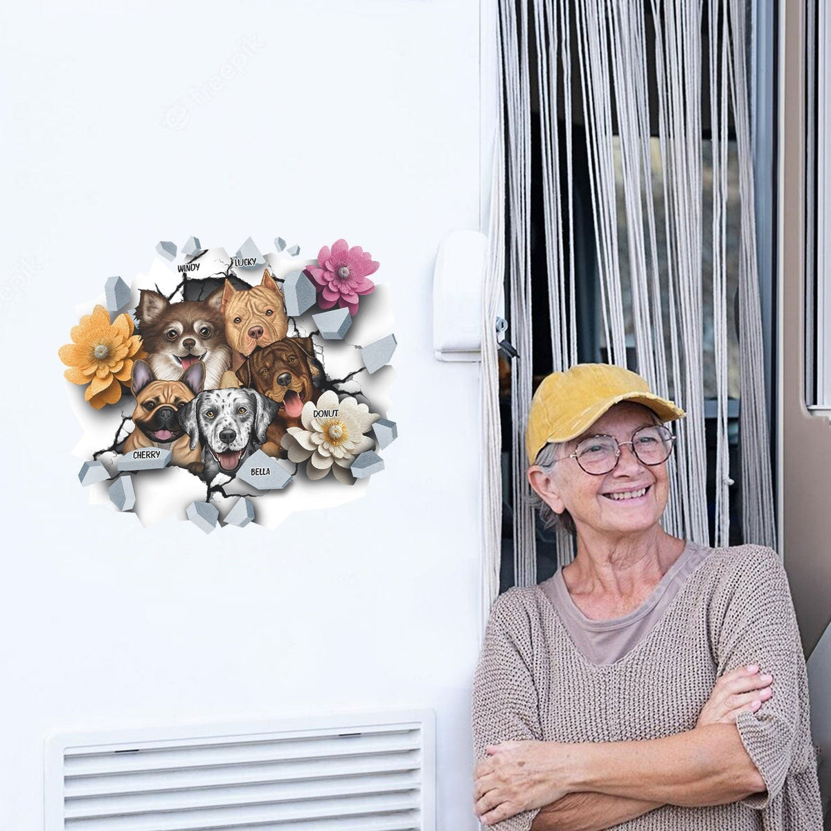 Personalized Crack Appearance Decal/Sticker Gift For Dog Lovers