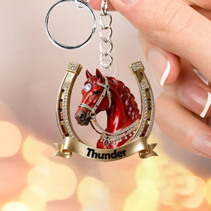 Personalized Horse Acrylic Keychain Gift For Horse Lover