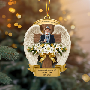 Angel Wings Christmas Ornament Personalized Photo Gifts For Heaven