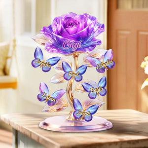 Personalized Acrylic Plaque – A Crystal Garden of Love for Mom or Grandma – Unique Mother's Day Gift