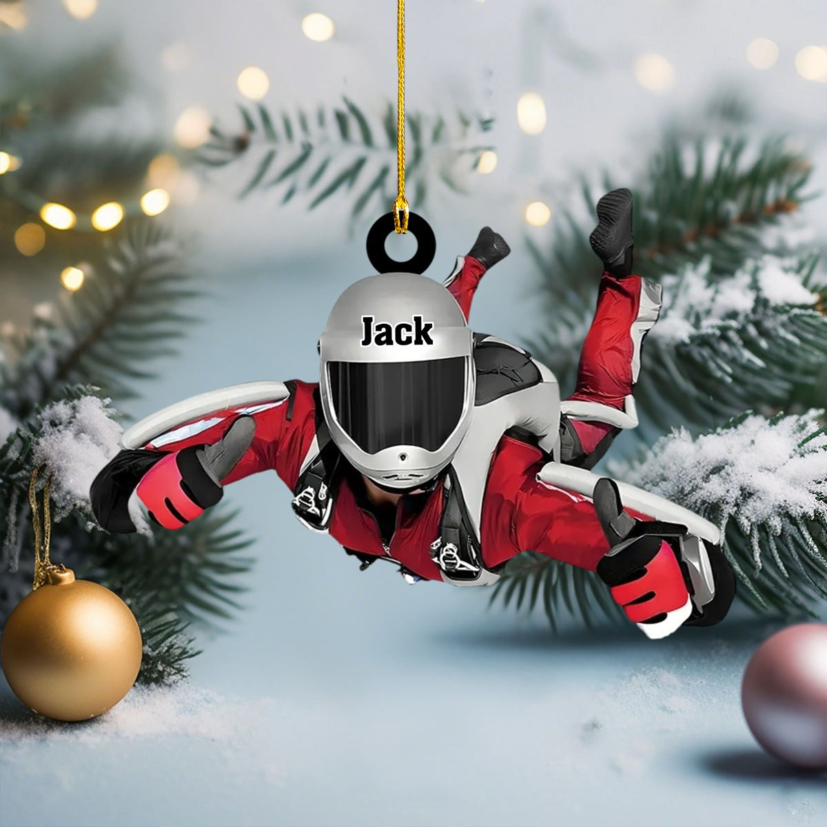 Skydiving Girl, Skydiving Boy Personalized Ornament, Christmas Gift For Skydiving Lovers